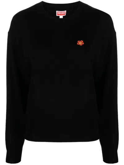 Kenzo Relaxed Fit Black Knit Sweater