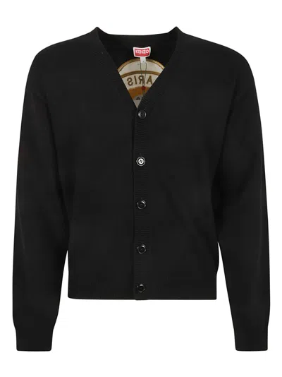 Kenzo Relaxed-fit Black Sweater With Tiger Graphic