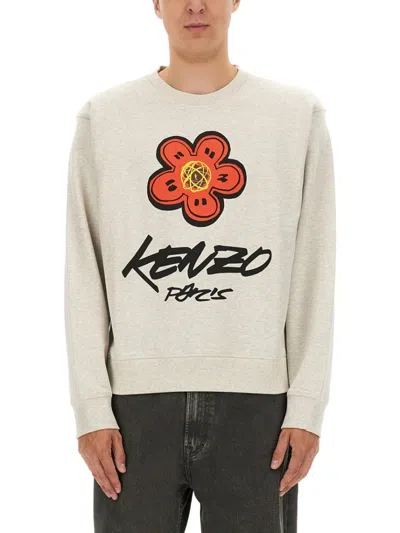 Kenzo Relaxed Fit Floral Graphic Sweatshirt In Pink