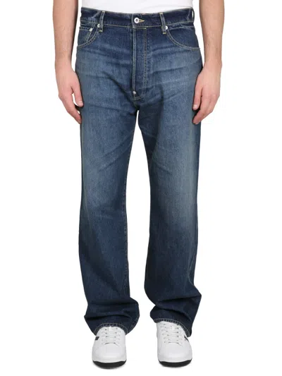 Kenzo Relaxed Fit Jeans For Men In Blue