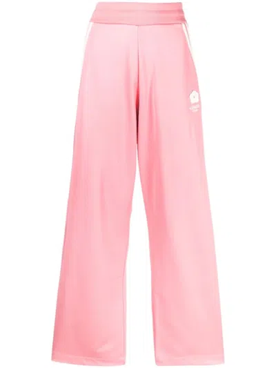KENZO KENZO RELAXED FIT JOG PANTS WITH FLORAL LOGO
