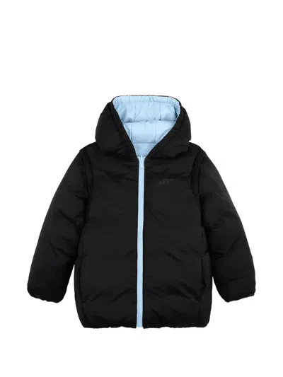 Kenzo Kids' Reversible Hooded Down Jacket In Blue