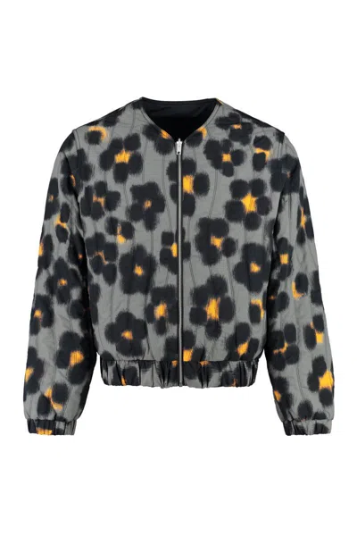 Kenzo Reversible Nylon Bomber Jacket In Multicolor