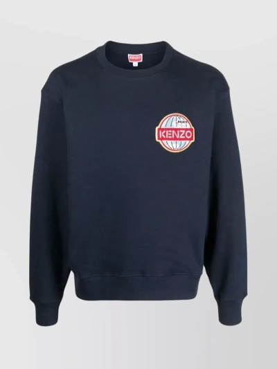 KENZO RIBBED CREWNECK SWEATER WITH LONG SLEEVES