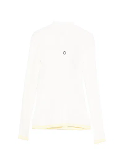 Kenzo Ribbed Logo Sweater In White