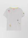 Kenzo Ribbed Short Sleeve Embroidered Top