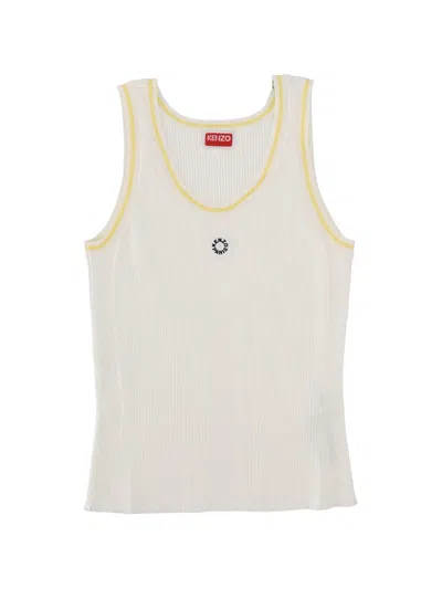Kenzo Boke Flower 2.0 Scoop Neck Tank In White