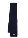 Kenzo Ribbed Wool Scarf In Striking Blue In Blue