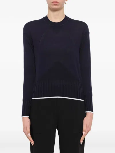 Kenzo Ribbed-knit Sweater In Blue