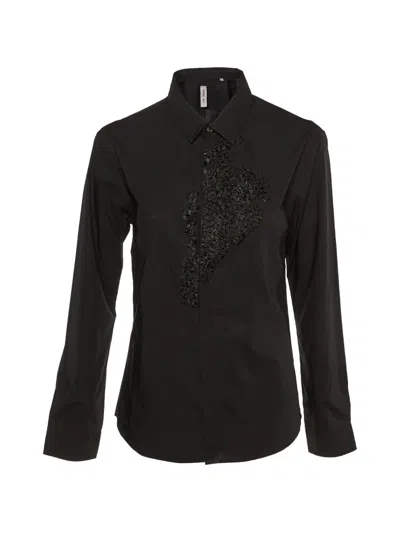 Pre-owned Kenzo Ribbon-detail Shirt In Black