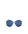 Kenzo Rimless Logo Sunglasses In Blue