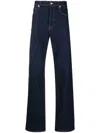 Kenzo Rinse Asagao Straight Jeans In Blue