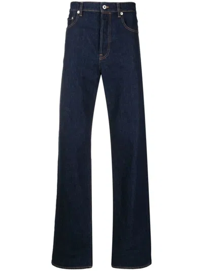 Kenzo Rinse Asagao Straight Jeans In Blue