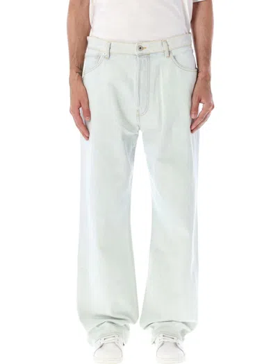 Kenzo Logo Straight Jeans In White