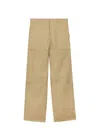 Kenzo Ripstop Cotton Cargo Trousers In Brown