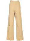 Kenzo Hight Waist Wide-leg Trousers In Neutrals
