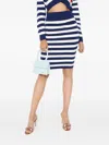Kenzo Rock Striped Midi Skirt In Blue
