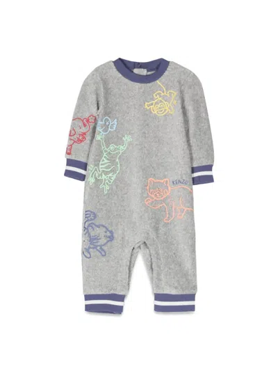 Kenzo Kids' Romper And Beanie Set In Multicolour