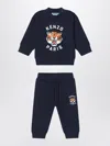 Kenzo Blue Suit For Baby Boy With Lucky Tiger In Marine