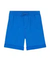 Kenzo Teen Boys Blue Cotton Twill Bermuda Shorts In Blue