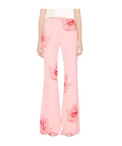 KENZO KENZO ROSE PRINTED FLARED PANTS
