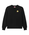 Kenzo Round-collar Long-sleeve Hoodie In Black