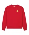 Kenzo Round-collar Long-sleeve Hoodie In Red