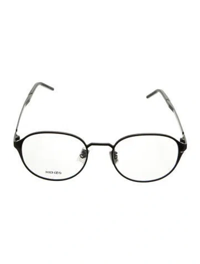 Pre-owned Kenzo Round Eyeglasses In Black