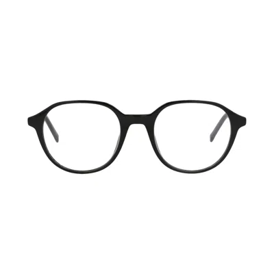 Pre-owned Kenzo Round-frame Acetate Optical Frames 'black/transparent' | Men's Size Onesize