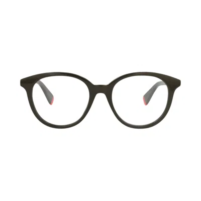 Pre-owned Kenzo Round-frame Acetate Optical Frames 'green/transparent' | Men's Size Onesize