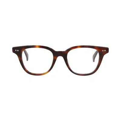 Pre-owned Kenzo Round-frame Acetate Optical Frames 'havana/transparent' | Brown | Men's Size Onesize