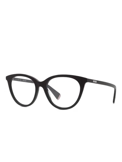 Kenzo Round-frame Glasses In Black