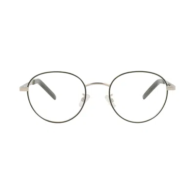 Pre-owned Kenzo Round-frame Metal Optical Frames 'palladium/transparent' | Silver | Men's Size Onesize