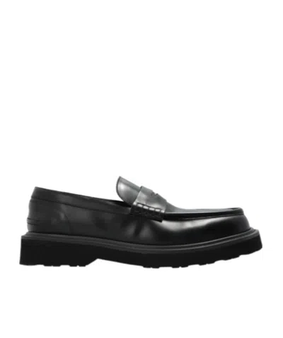 Kenzo Round Head Loafer Shoes In Black