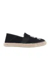 Kenzo Tiger-head Espadrilles In Black