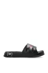 Kenzo Round Head Slippers In Black