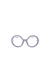 Kenzo Round Logo Sunglasses In Purple