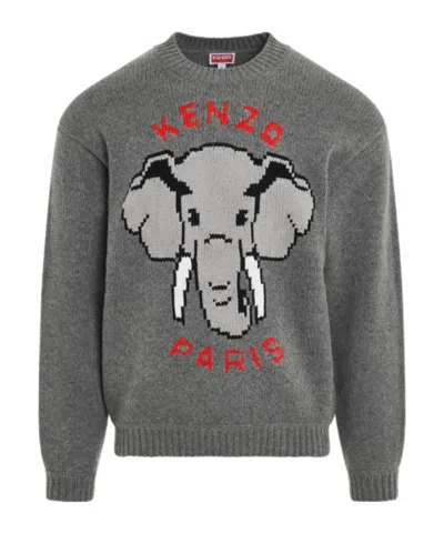 KENZO ROUND-NECK AND LONG-SLEEVED SWEATER