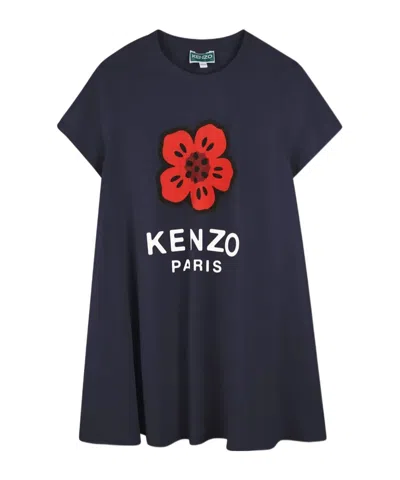 Kenzo Round-neck Dress In Black