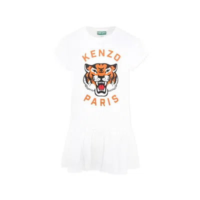Kenzo Round-neck Dress In White