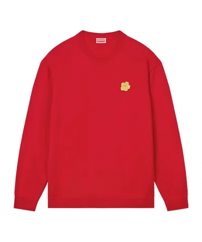 Kenzo Round Neck Sweater In Red