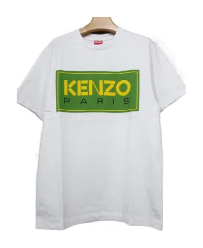 Kenzo Round-necked Logo T-shirt In White