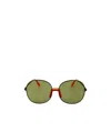 Kenzo Round Sunglasses In Green