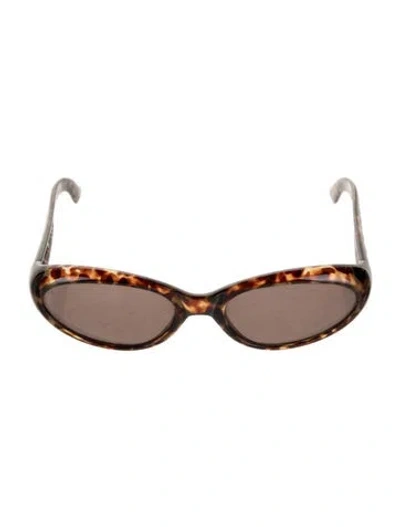 Pre-owned Kenzo Round Tinted Sunglasses In Brown