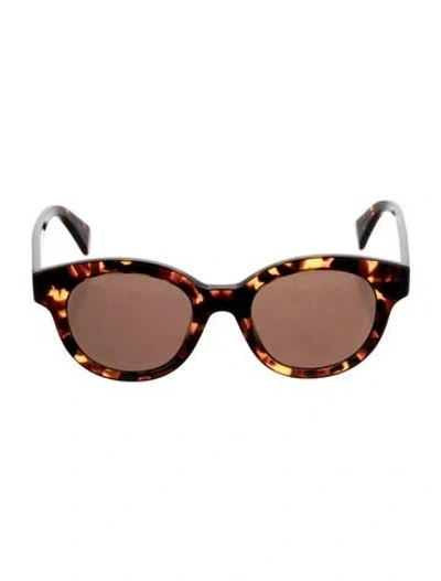 Pre-owned Kenzo Round Tinted Sunglasses In Brown