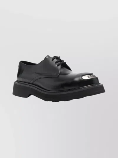 Kenzo Round Toe Brogues Chunky Sole In Black