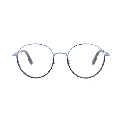 Pre-owned Kenzo Round-frame Acetate Optical Frames 'blue/transparent' | Women's Size Onesize