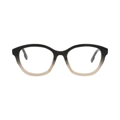 Pre-owned Kenzo Round-frame Acetate Optical Frames 'grey/transparent' | Women's Size Onesize In Gray