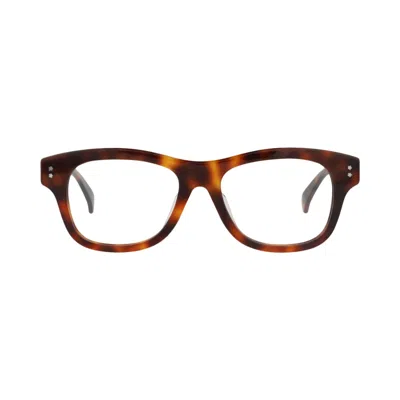 Pre-owned Kenzo Round-frame Acetate Optical Frames 'havana/transparent' | Brown | Men's Size Onesize