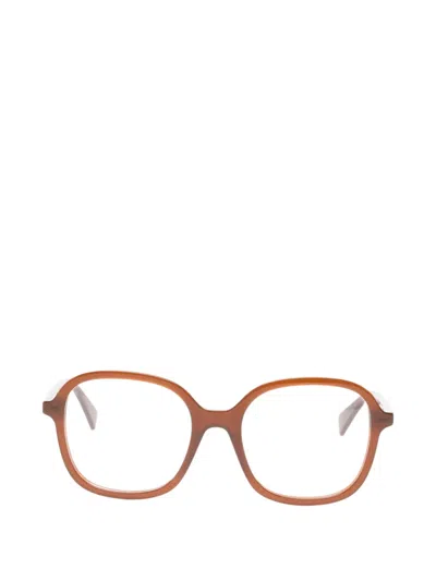 Kenzo Round-frame Glasses In Brown
